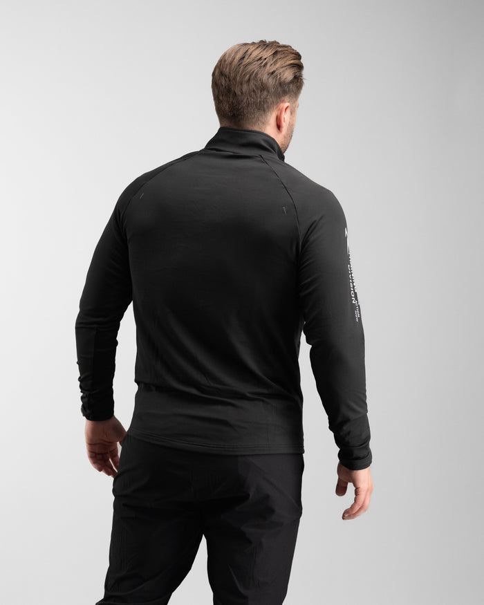 Core Performance Quarter Zip (Black/Grey) - Athletic Aesthetics