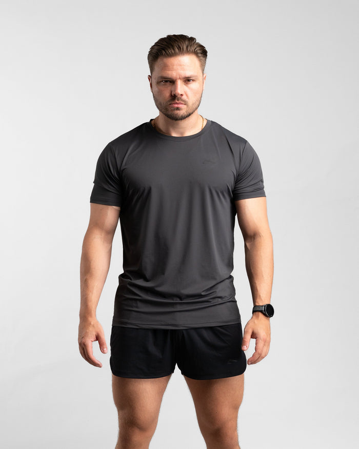 Core Performance T-Shirt (Graphite/Black) - Athletic Aesthetics
