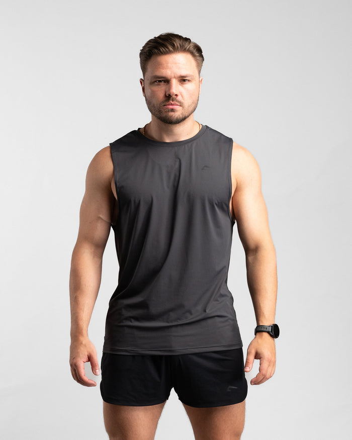 Core Performance Tanktop (Graphite/Black) - Athletic Aesthetics