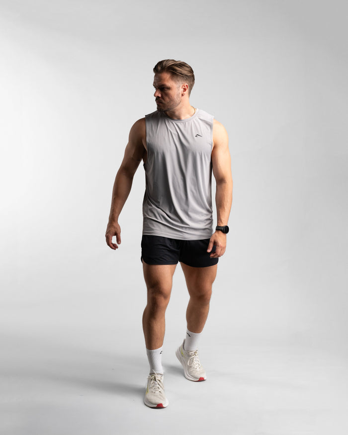Core Performance Tanktop (Stone/Black) - Athletic Aesthetics