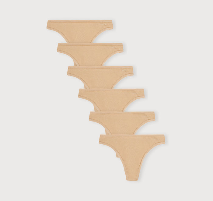 Core Rib Thong 6-Pack