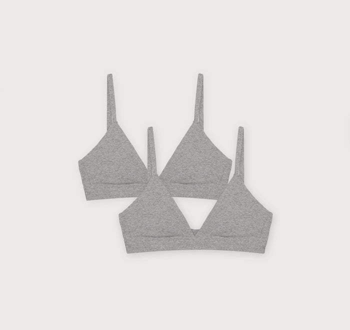 Core Rib Triangle Bralette 2-Pack