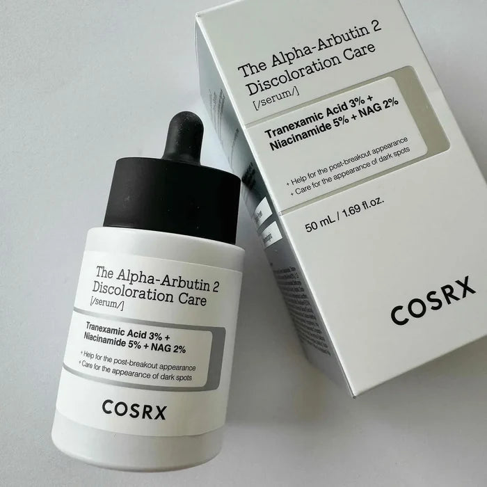 COSRX Alpha-Arbutin 2 Discoloration Care Serum with box