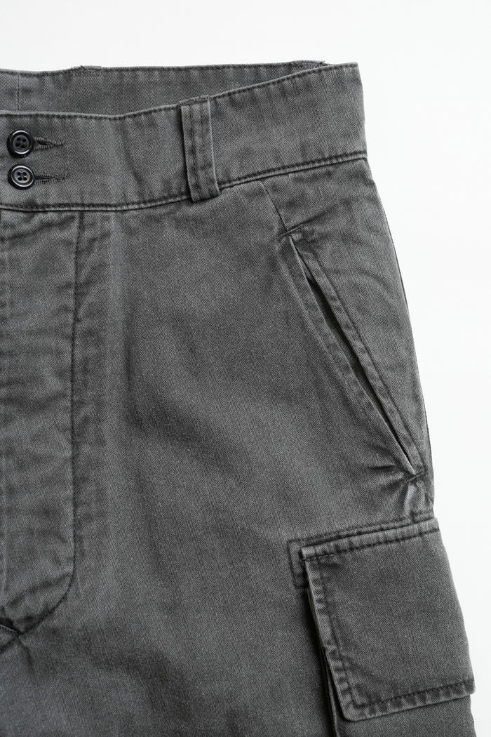 COTTON HBT FRENCH M-47 STYLE PANTS - BLACK
