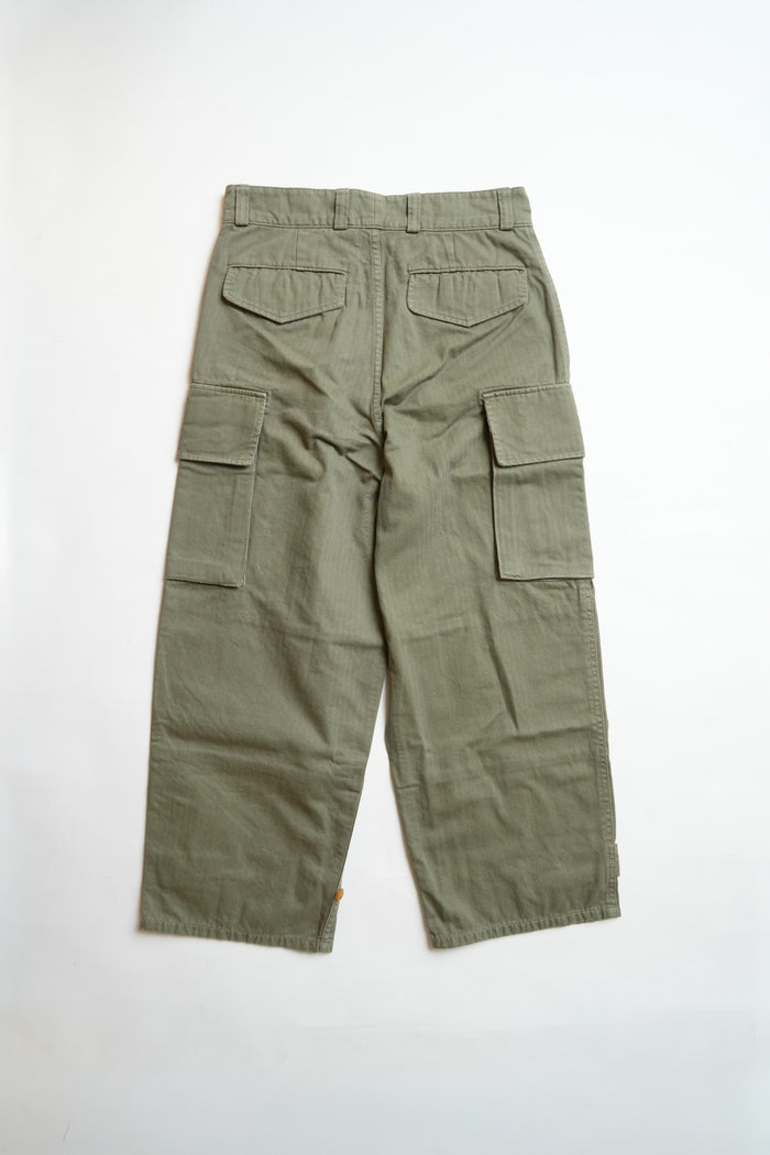 COTTON HBT FRENCH M-47 STYLE PANTS - GREEN