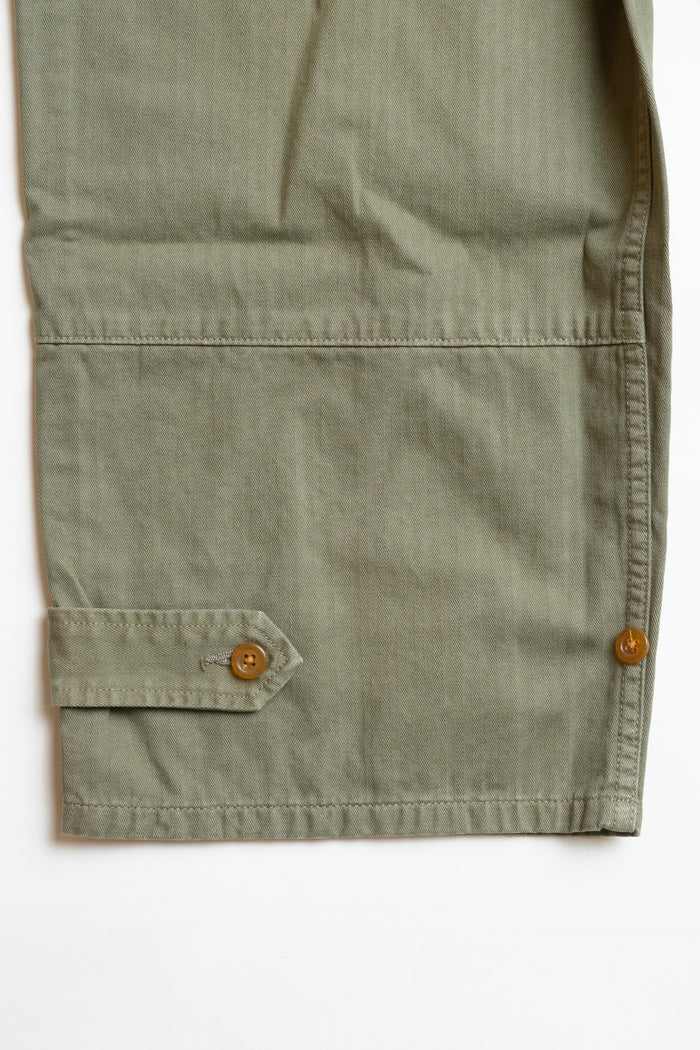 COTTON HBT FRENCH M-47 STYLE PANTS - GREEN