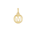 Cut-Out Round Letter Initial Charm