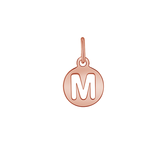 Cut-Out Round Letter Initial Charm