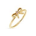 Dainty Pink Sapphire Bow Ring