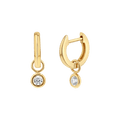 Diamond Drop Huggies Hoops