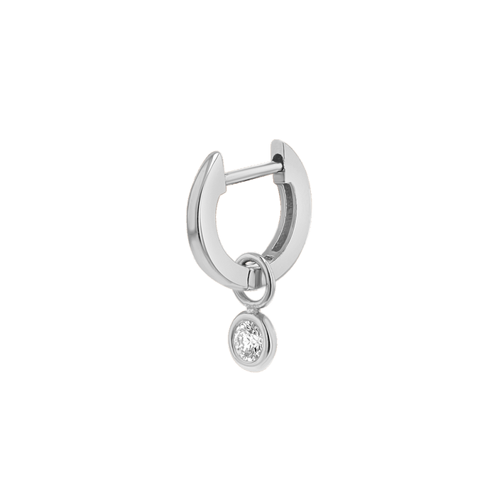 Diamond Drop Huggies Hoops