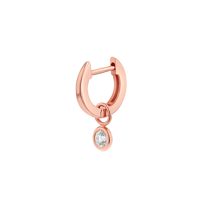 Diamond Drop Huggies Hoops