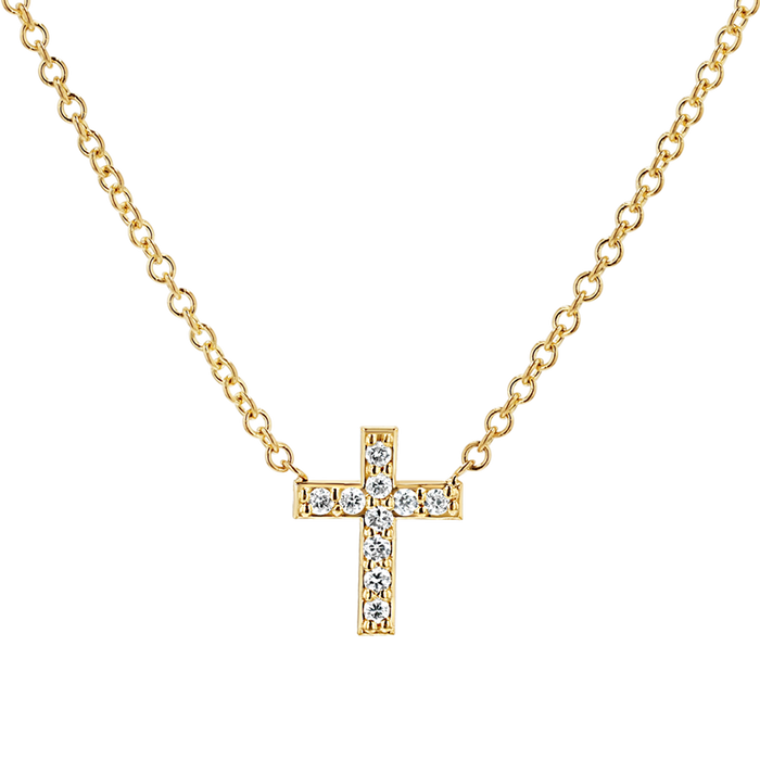 Diamond Pave Cross Necklace