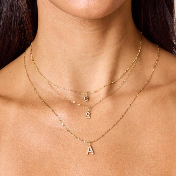 Diamond Pave Letter Charm