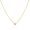 Diamond Solitaire Bezel Necklace