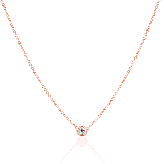 Diamond Solitaire Bezel Necklace
