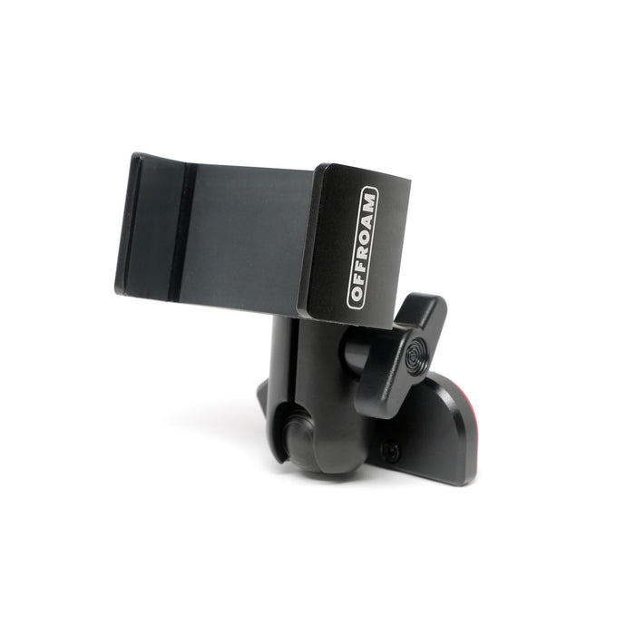 Image of Offroam Phone Mount for Dodge Challenger 2015-2023. This premium phone mount installs easily without drilling or glue. Spring loaded Universal holder for use with any phone. Perfect placement without blocking screens, driver view, or air flow. Fully adjustable positioning.
