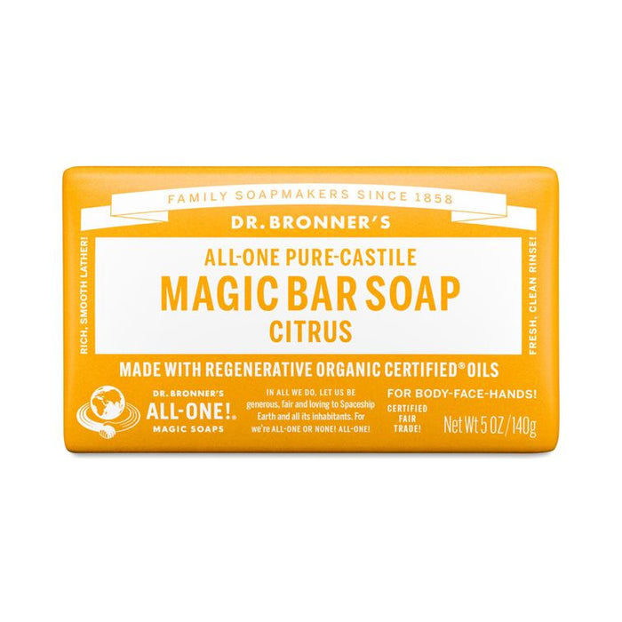 Dr. Bronner's Pure-Castile Magic Bar Soap Citrus 6-Pack