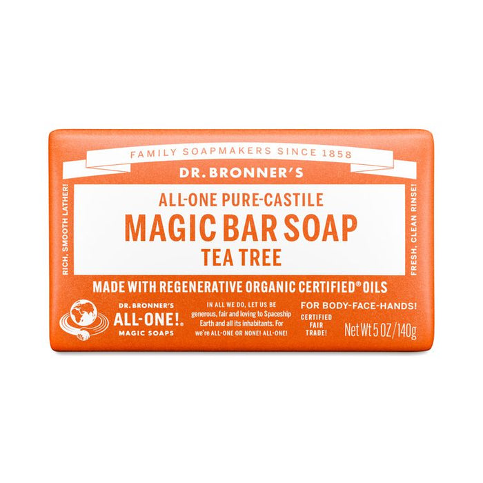 Dr. Bronner's Pure-Castile Magic Bar Soap Tea Tree 6-Pack