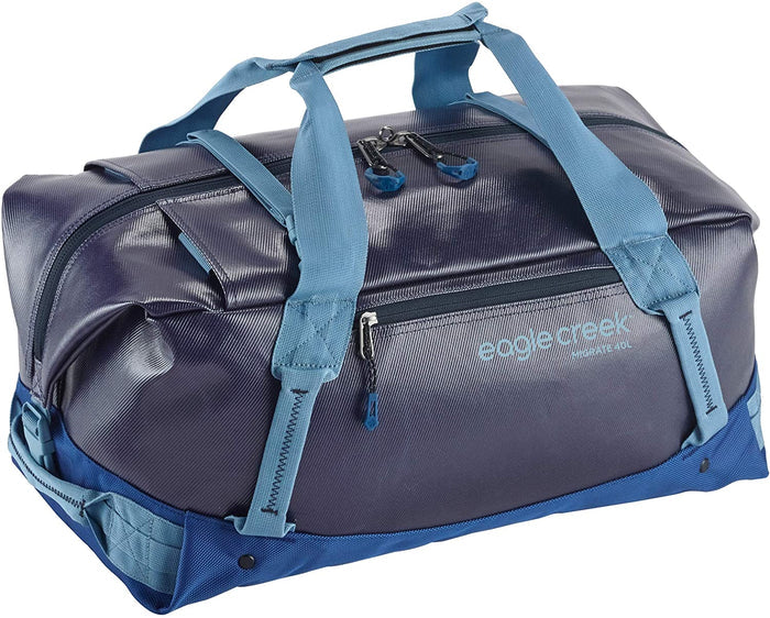 Eagle Creek Migrate Duffel 40L in Arctic Blue color from the front