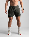 Elite Performance 2in1 Shorts (Tactical Olive) - Athletic Aesthetics