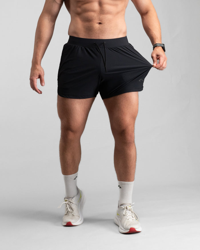 Elite Performance 5“ Shorts (Black/Black) - Athletic Aesthetics