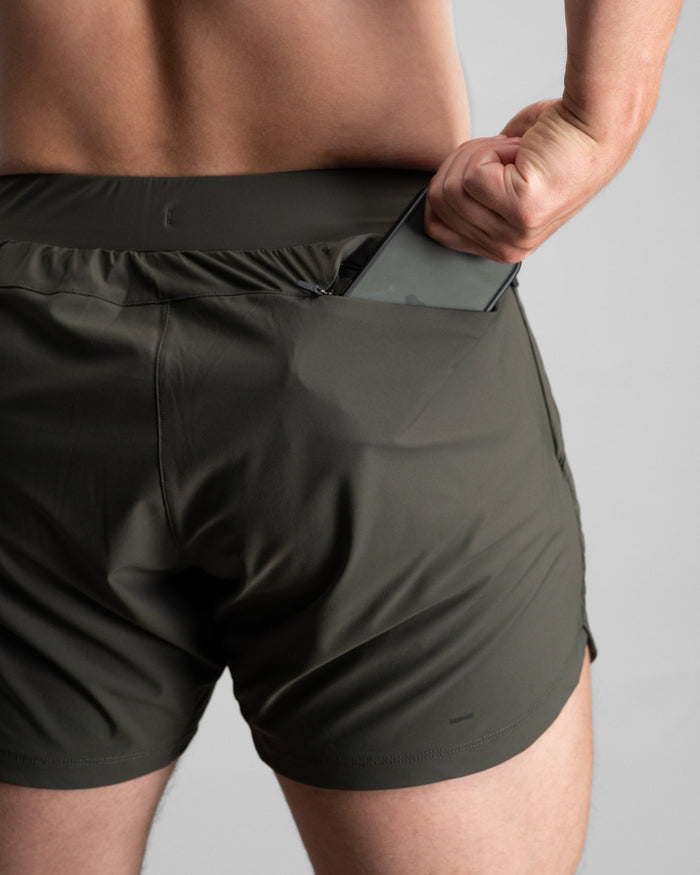 Elite Performance 5“ Shorts (Tactical Olive) - Athletic Aesthetics
