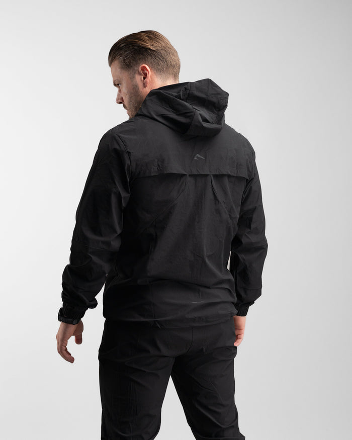 Elite Windbreaker Full Zip (Black) - Athletic Aesthetics