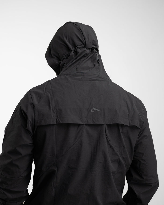 Elite Windbreaker Full Zip (Black) - Athletic Aesthetics
