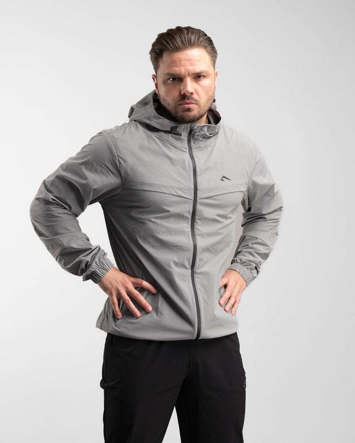 Elite Windbreaker Full Zip (Tactical Grey) - Athletic Aesthetics