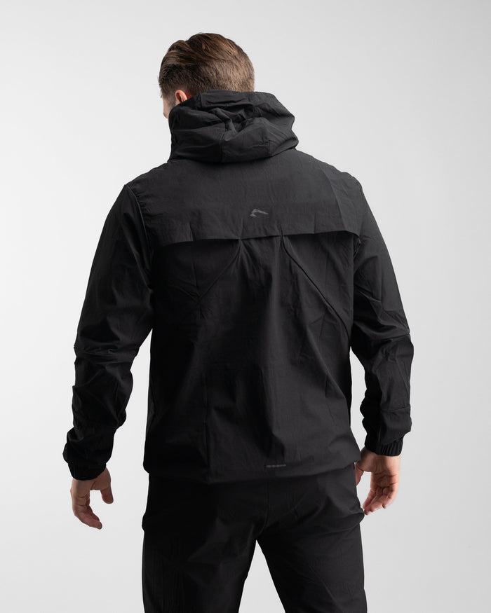Elite Windbreaker Half Zip (Black) - Athletic Aesthetics