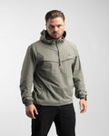 Elite Windbreaker Half Zip (Light Olive) - Athletic Aesthetics