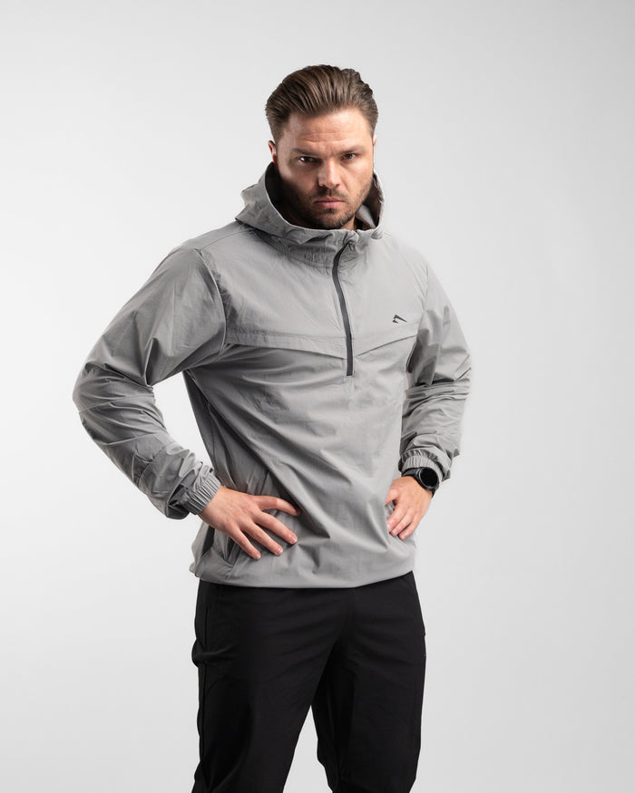 Elite Windbreaker Half Zip (Tactical Grey) - Athletic Aesthetics