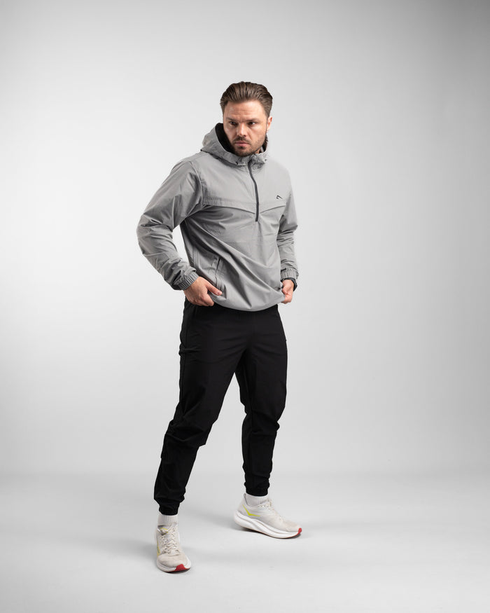 Elite Windbreaker Half Zip (Tactical Grey) - Athletic Aesthetics