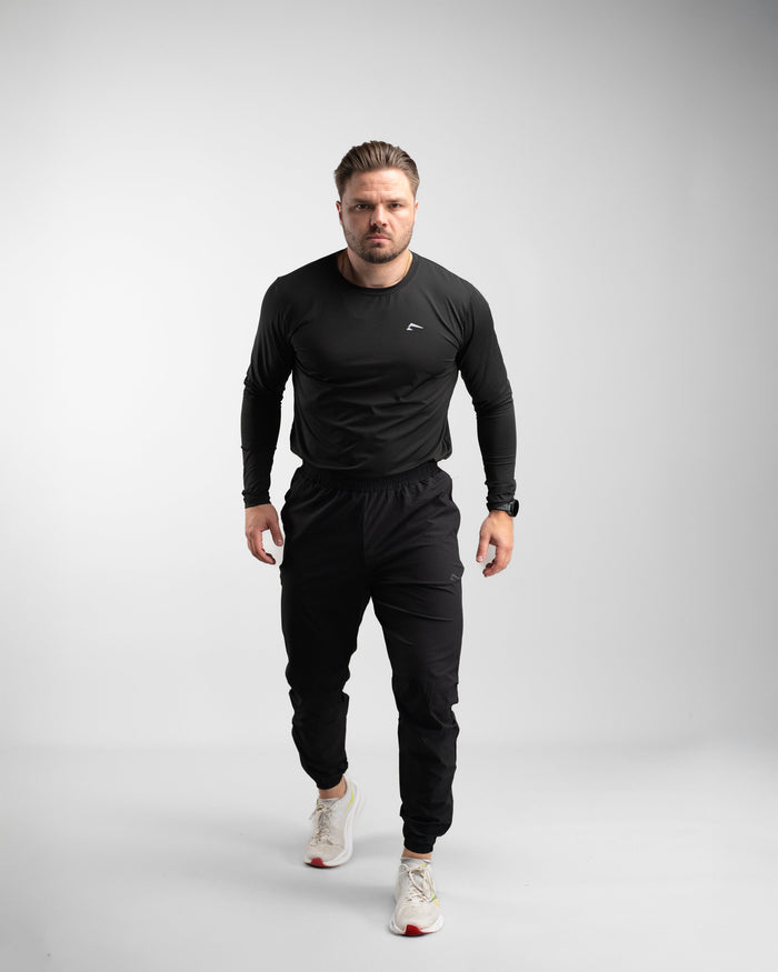 Elite Windbreaker Jogger (Black) - Athletic Aesthetics