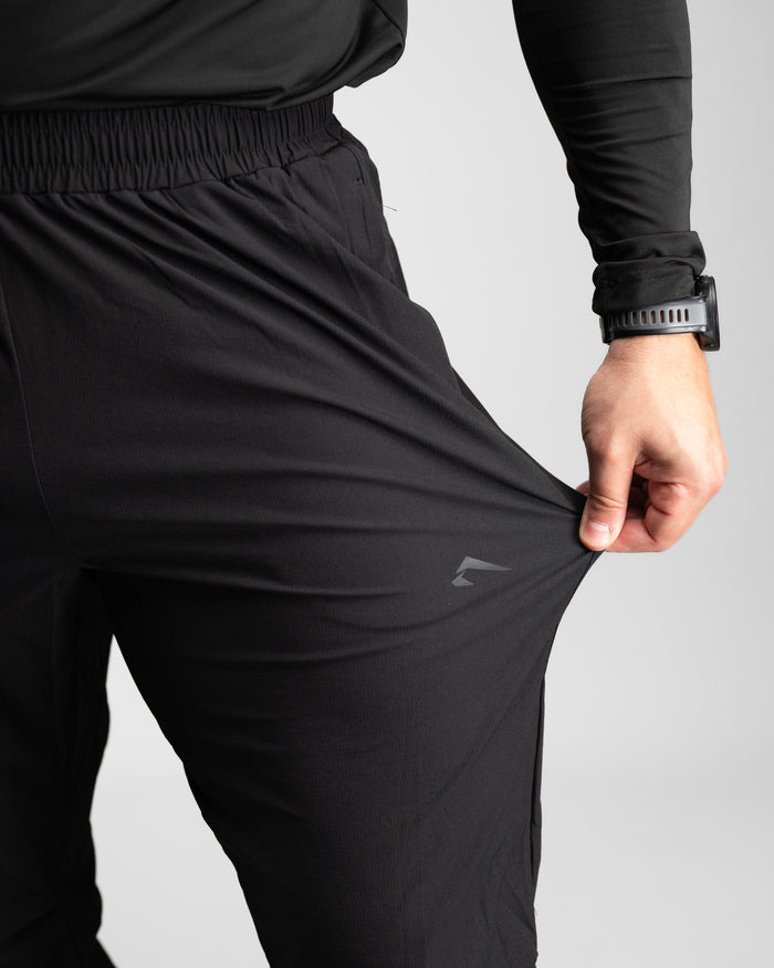 Elite Windbreaker Jogger (Black) - Athletic Aesthetics