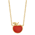 Enamel Apple Necklace
