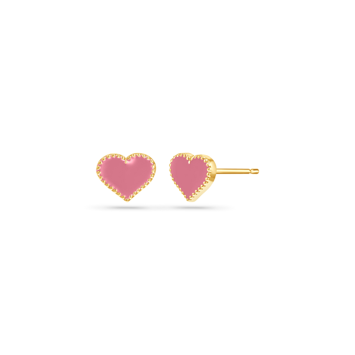 Enamel Heart Earrings
