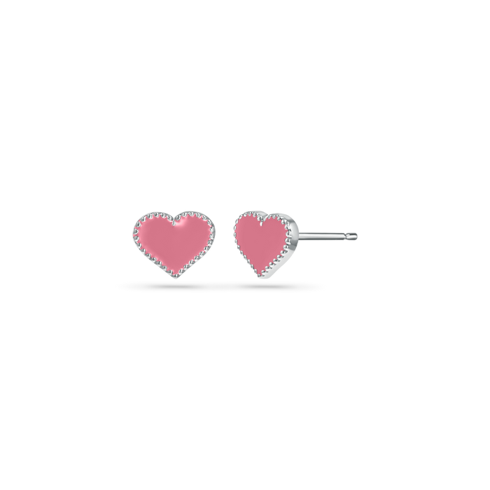 Enamel Heart Earrings