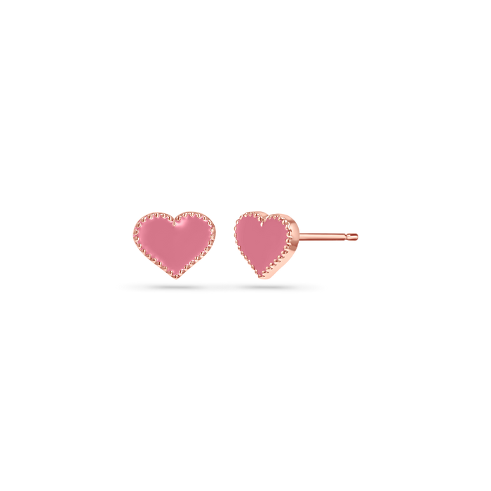 Enamel Heart Earrings