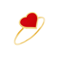 Enamel Heart Ring