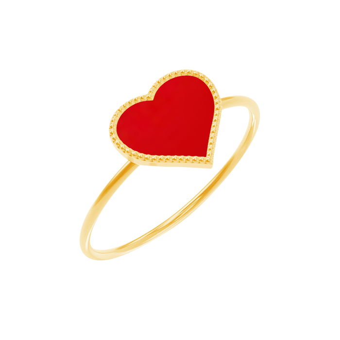 Enamel Heart Ring