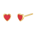 Enamel Heart Shape Studs