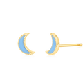 Enamel Moon Earrings