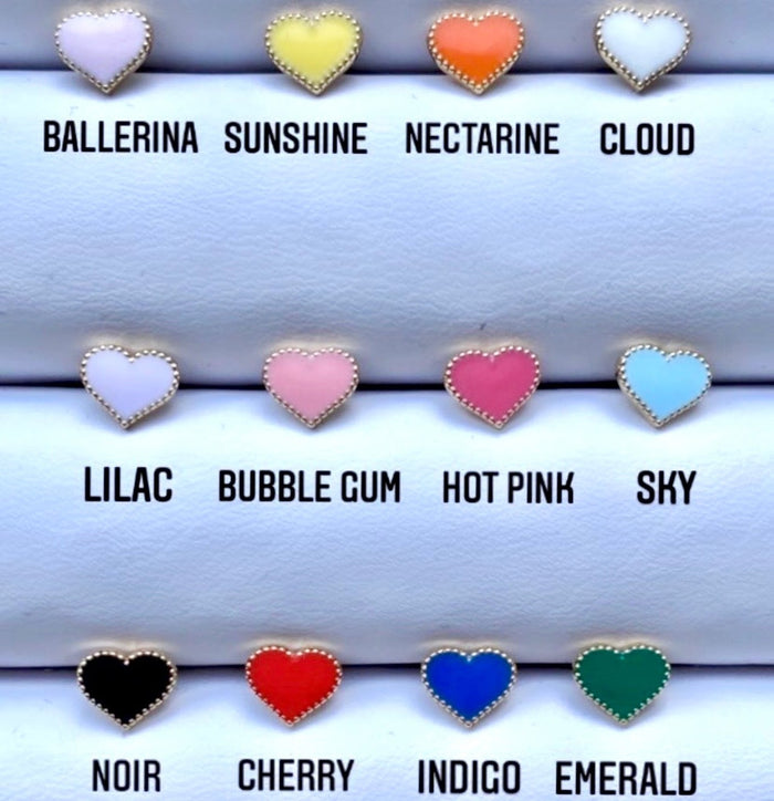 Enamel Moon Earrings