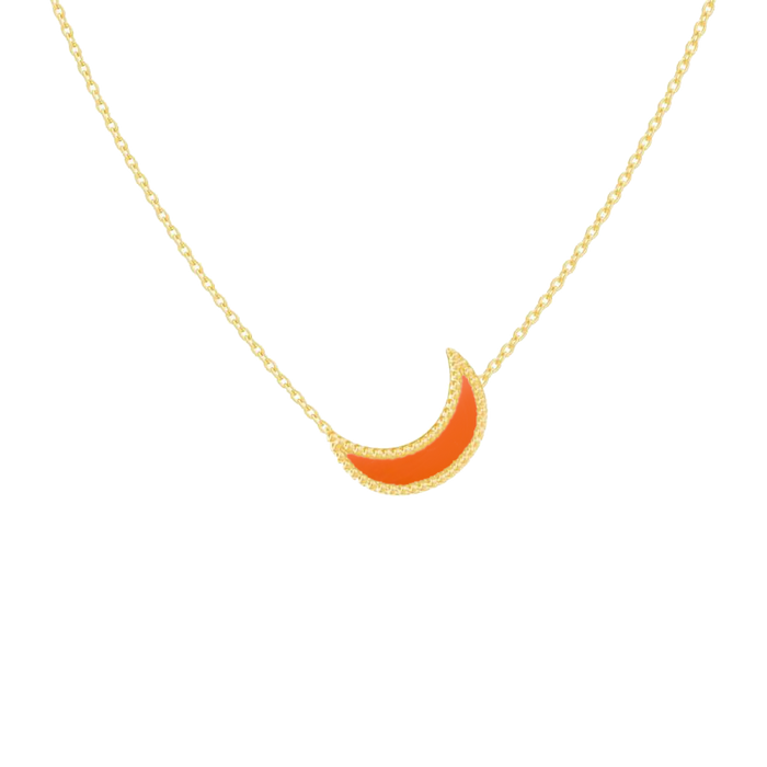 Enamel Moon Necklace