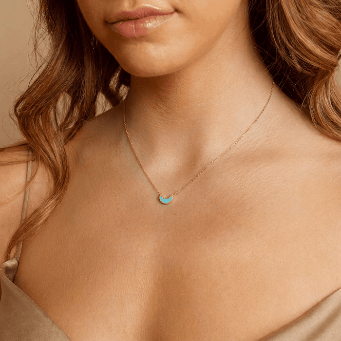 Enamel Moon Necklace