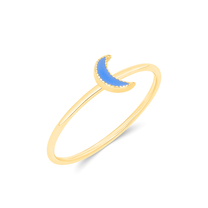 Enamel Moon Ring