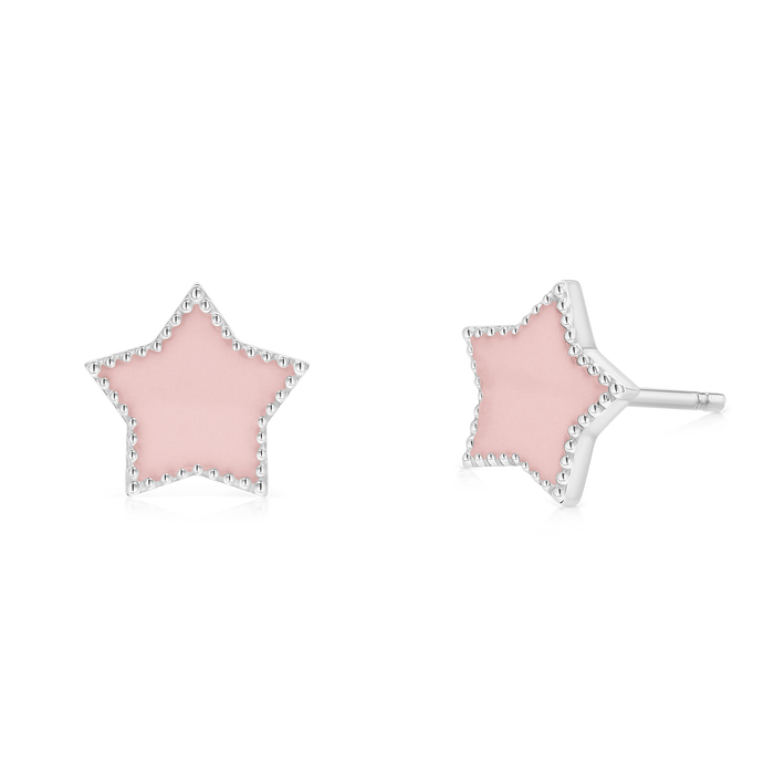 Enamel Star Earrings