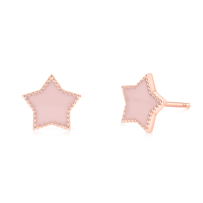 Enamel Star Earrings